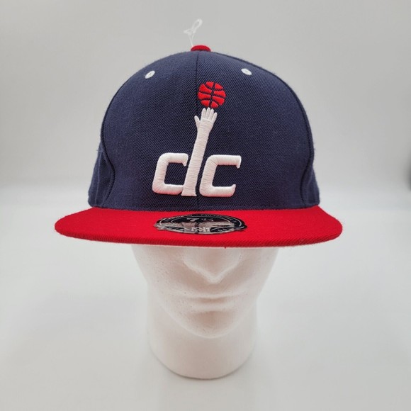 Washington Wizards Mitchell & Ness Blue Red Fitted Hat Cap 7 3/4 NBA 100% Wool - Picture 2 of 14